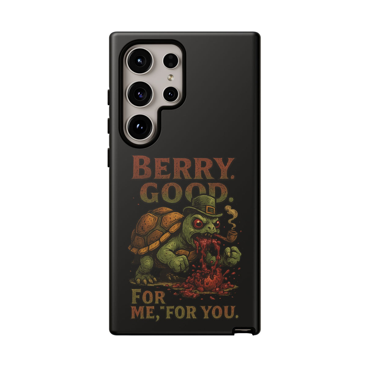 Phone Case — 'Berry Good' Zombie Turtle Graphic Tough Protective Case