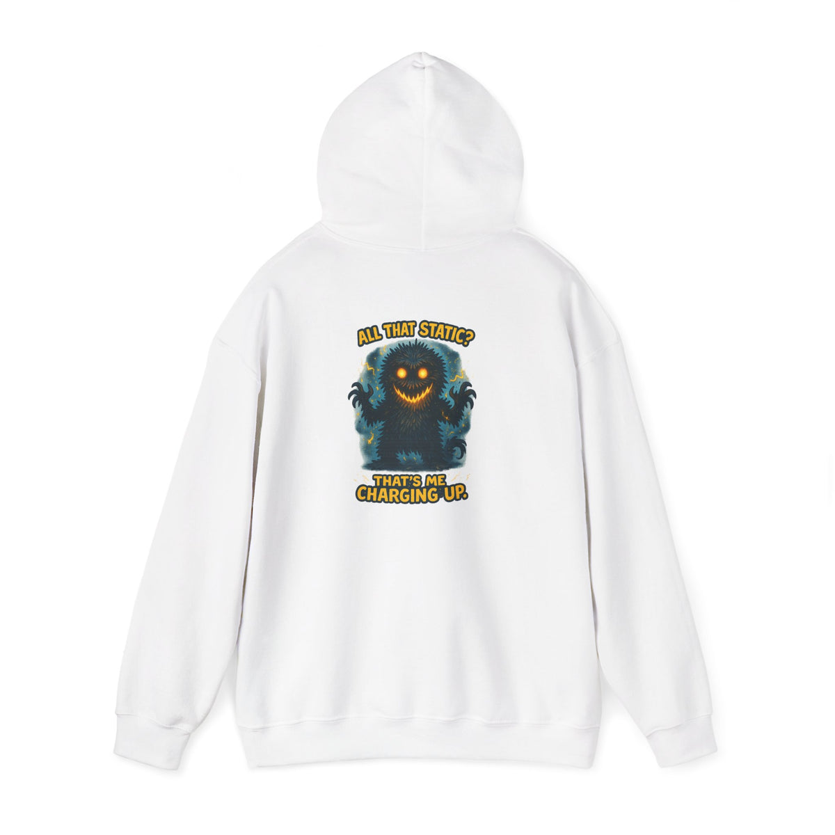 Charging Up Monster Hoodie — "All Smiles" Cozy Graphic Sweatshirt