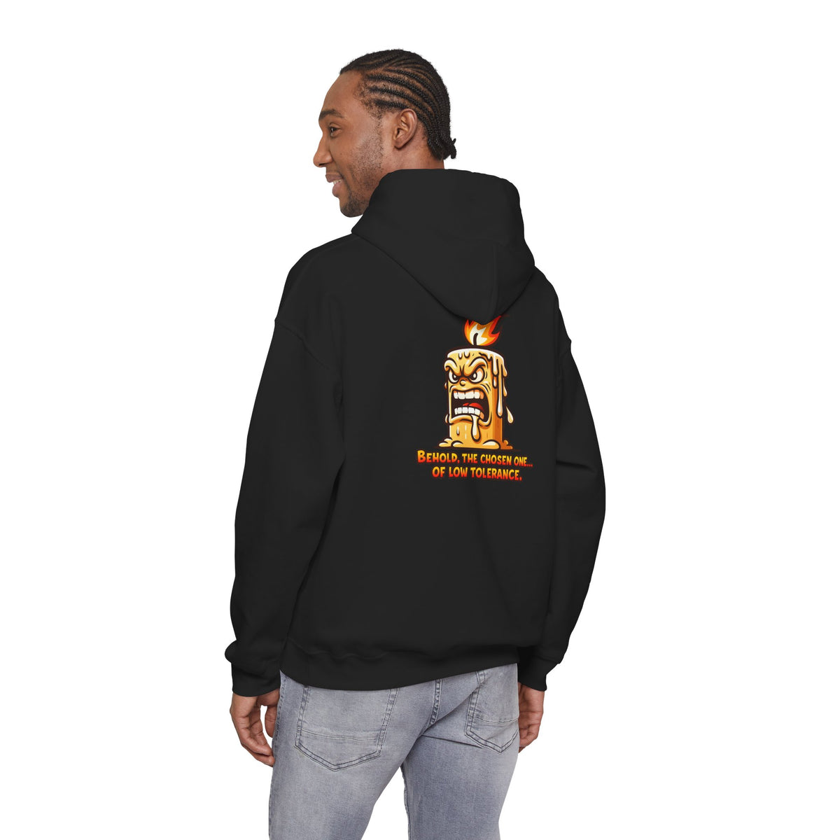 Hoodie — Spicy Candle Melt Comic Design (“Because I’m Candles and... My Tolerance”)