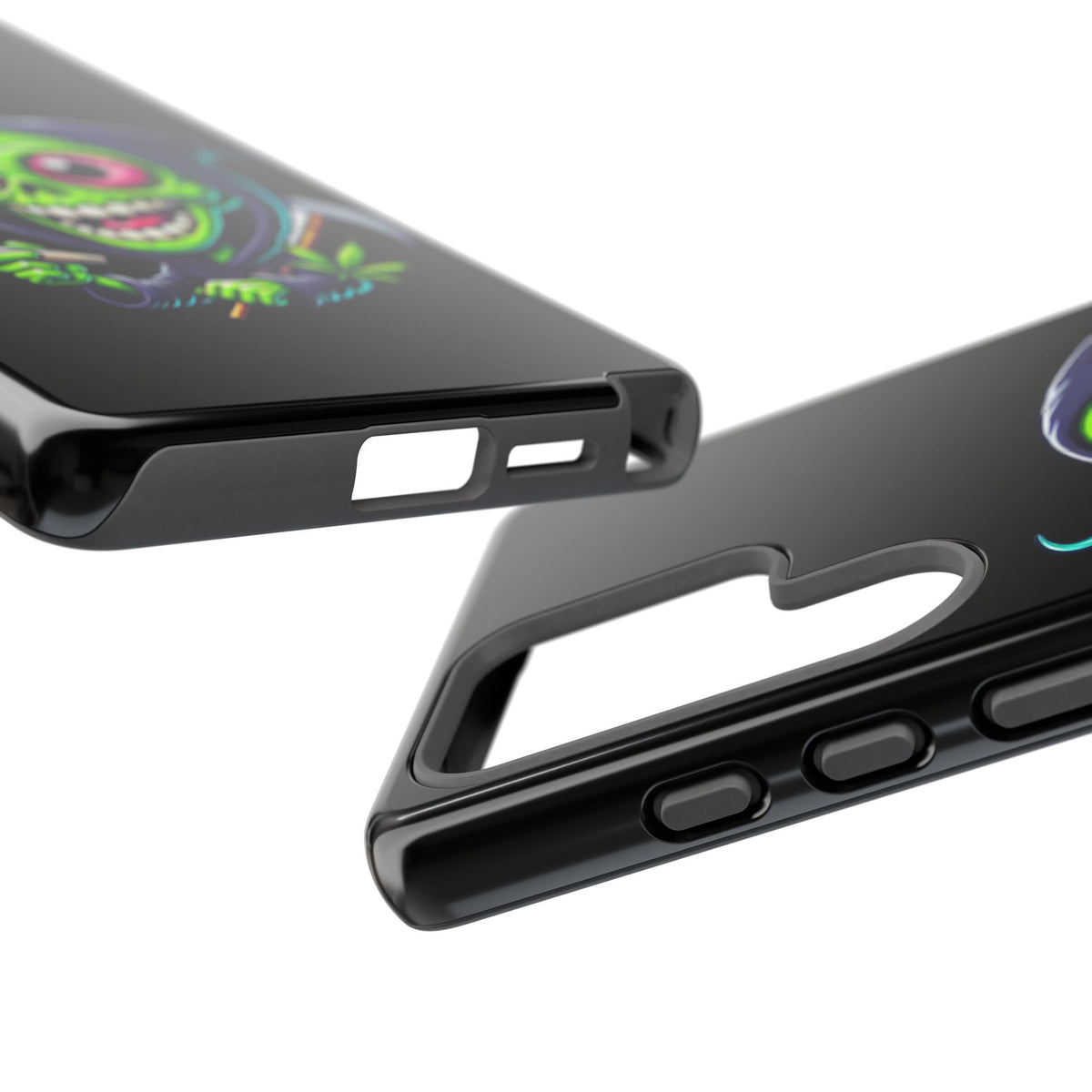 Grinning Stoner Grim Reaper Phone Case – Cannabis Skull iPhone Cover