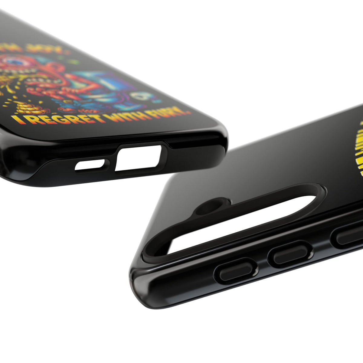 Phone Case — "I Eat With Joy, I Regret With Fury" Graphic