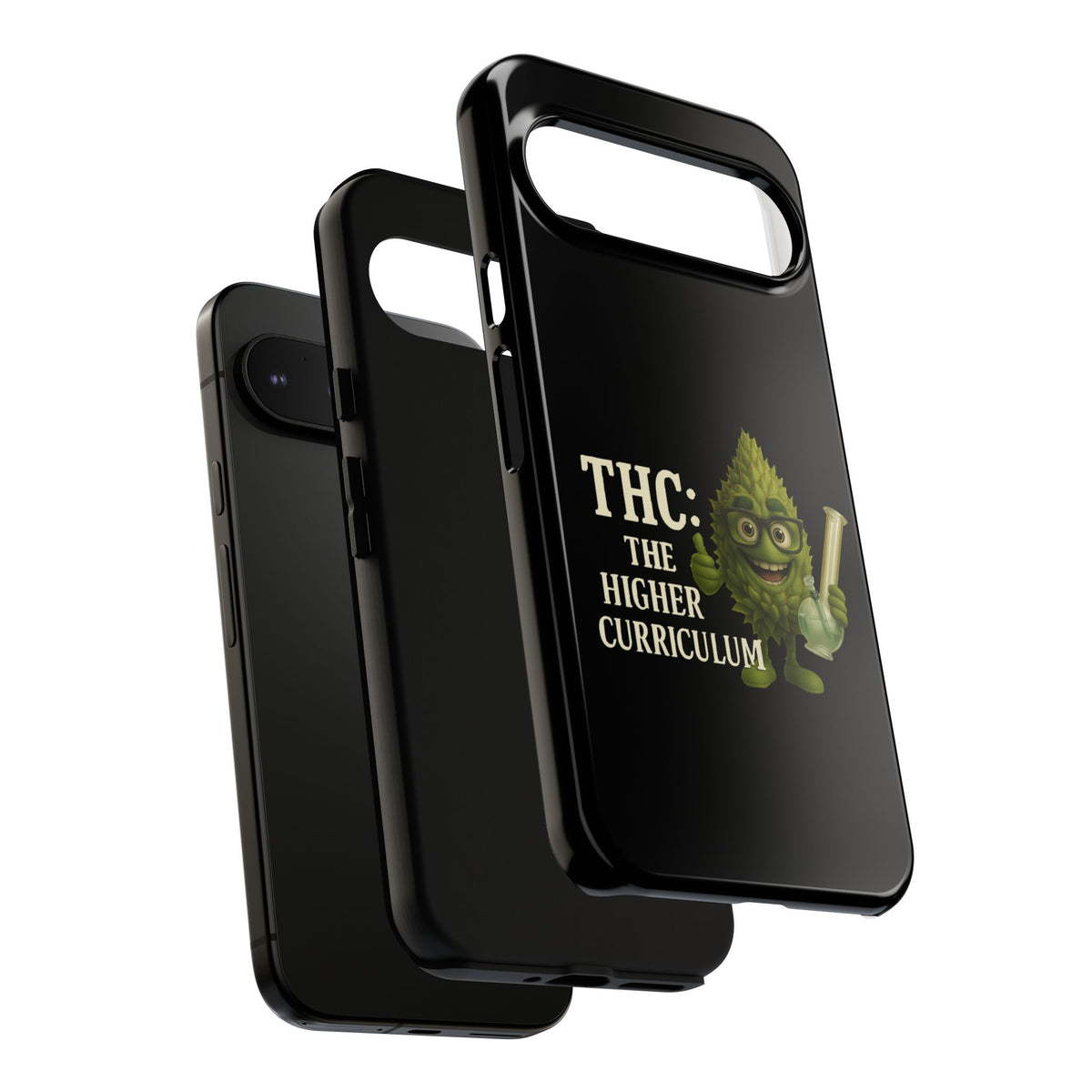 THC The Higher Curriculum Phone Case – Funny Cannabis Nug Cartoon iPhone Case