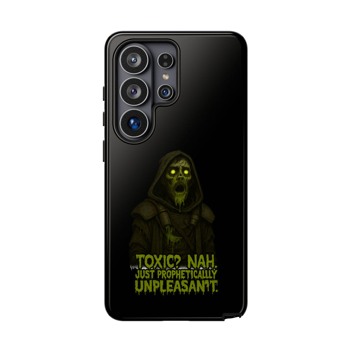 Phone Case — 'Toxic? Nah, Just Prophetically Unpleasant' Neon Grim Reaper Protective Cover