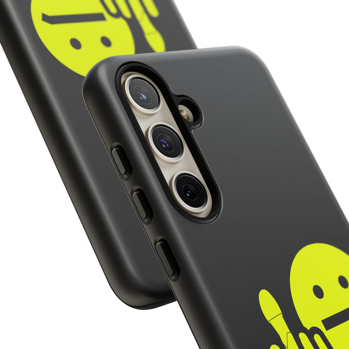 Phone Case — Neon Middle Finger Emoji Graphic