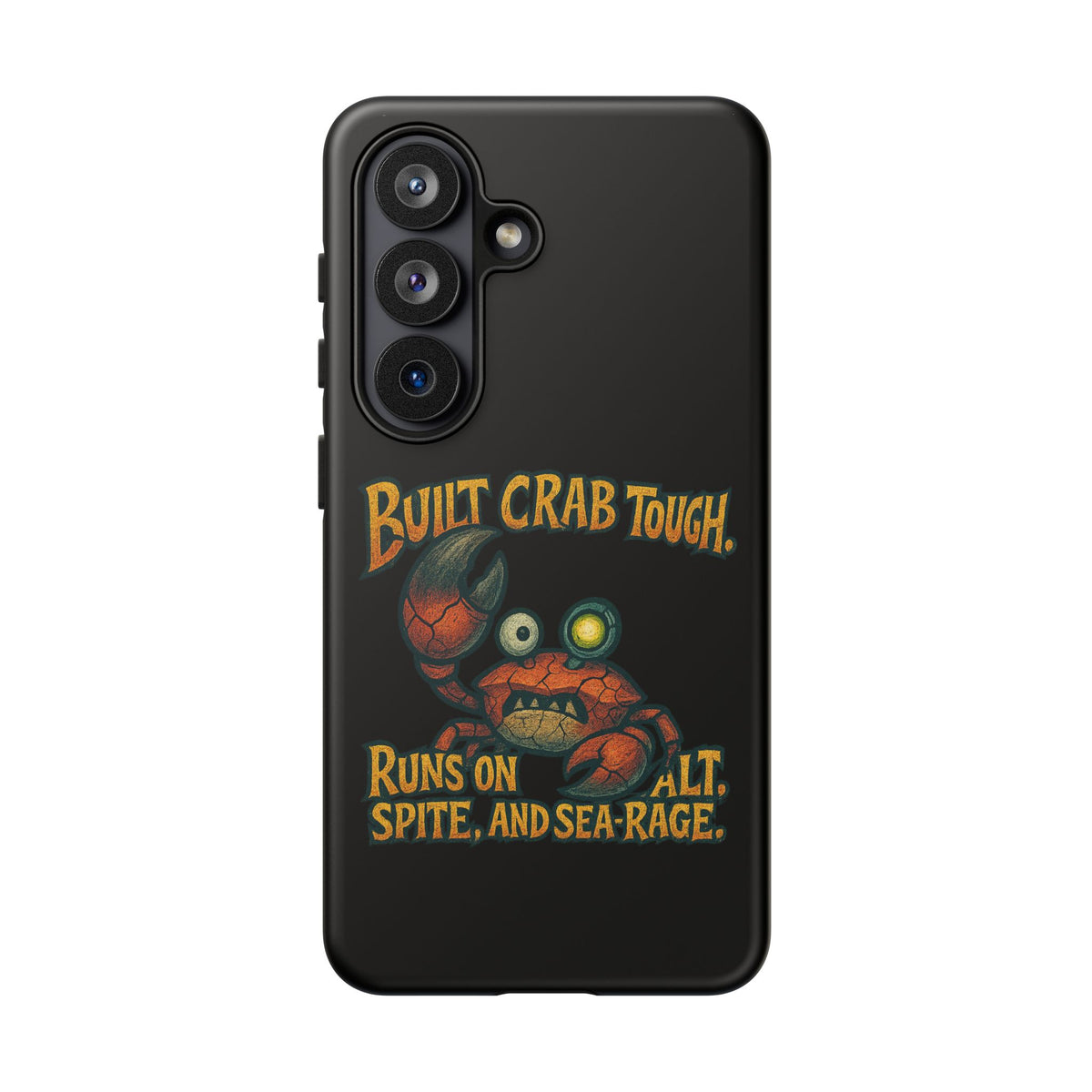 Phone Case - "Built Crab Tough" Funny Crab Graphic Protective Case