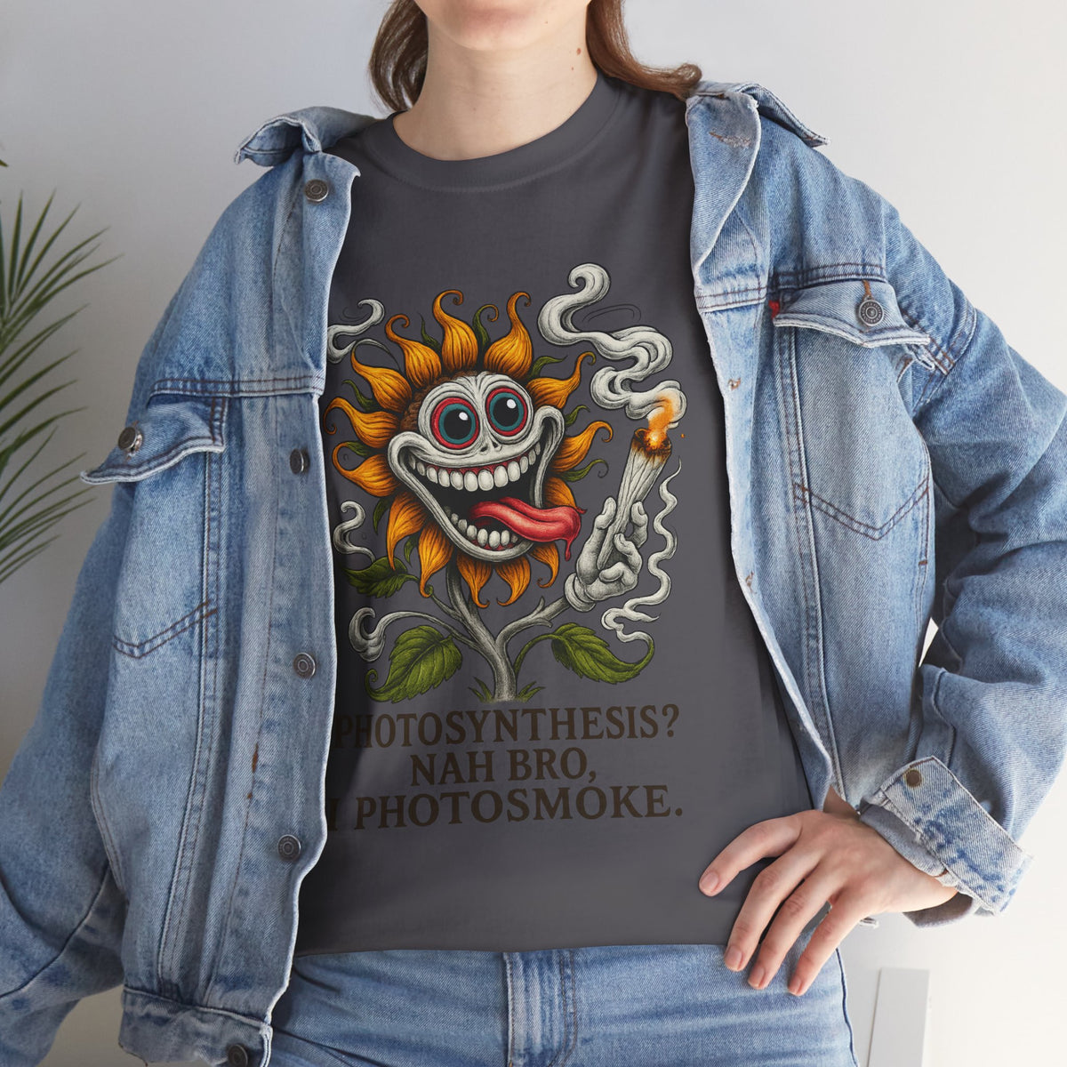 Photosmoke Sunflower – “I Photosmoke” Funny Stoner Plant T-Shirt