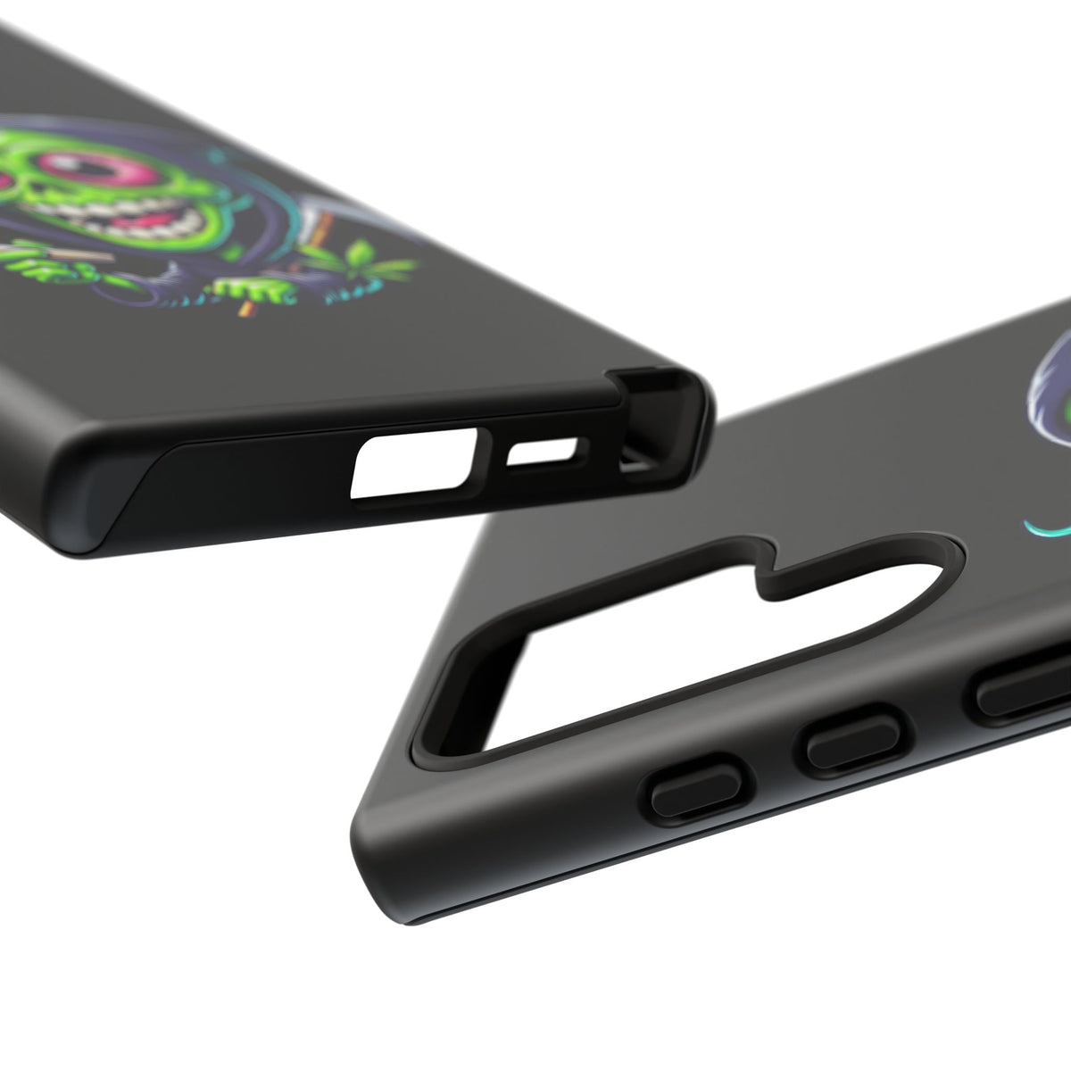 Grinning Stoner Grim Reaper Phone Case – Cannabis Skull iPhone Cover