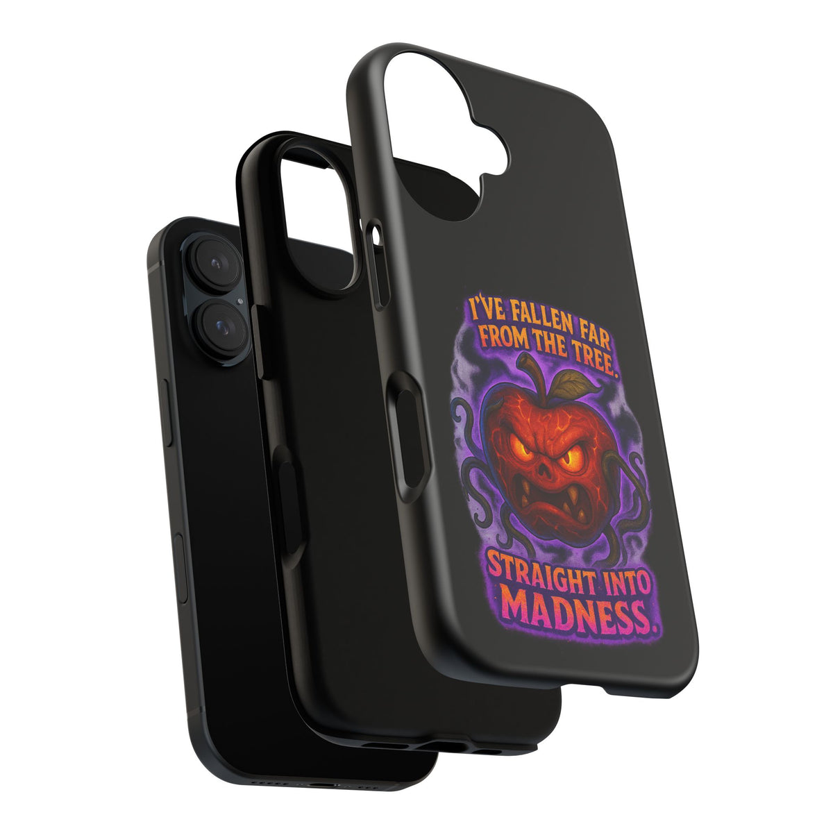 Phone Case — 'I've Fallen Far From the Tree, Straight Into Madness' Pumpkin Horror Design