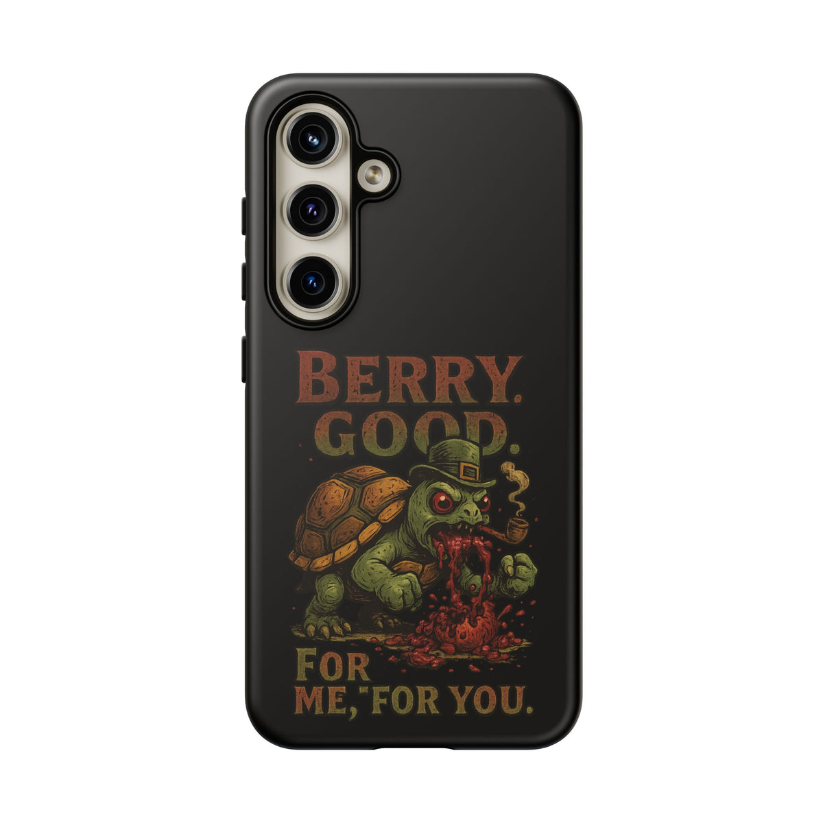 Phone Case — 'Berry Good' Zombie Turtle Graphic Tough Protective Case