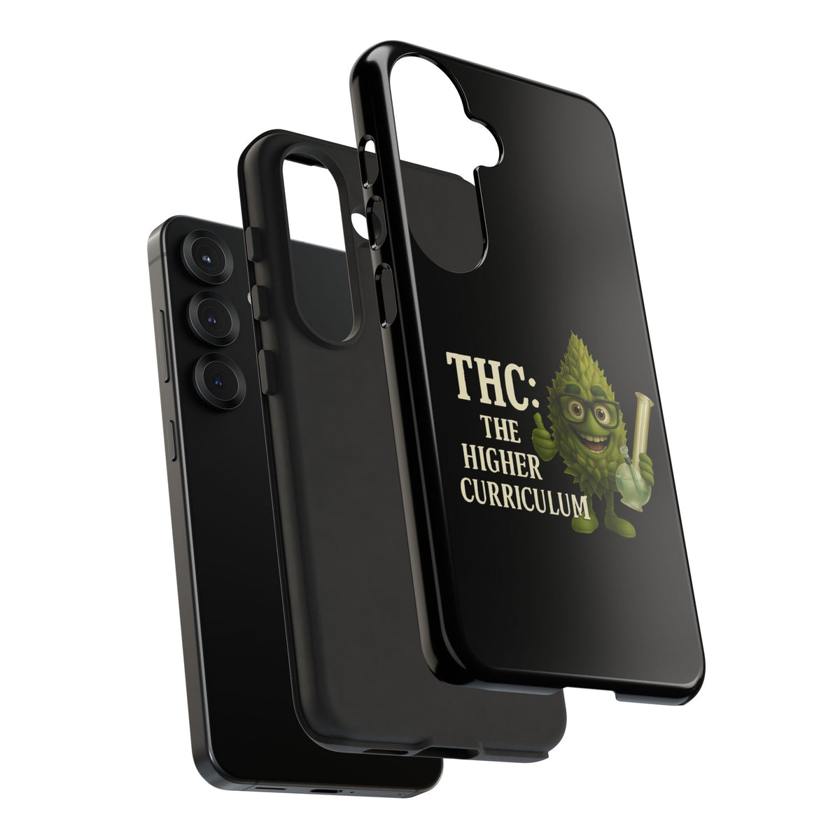 THC The Higher Curriculum Phone Case – Funny Cannabis Nug Cartoon iPhone Case