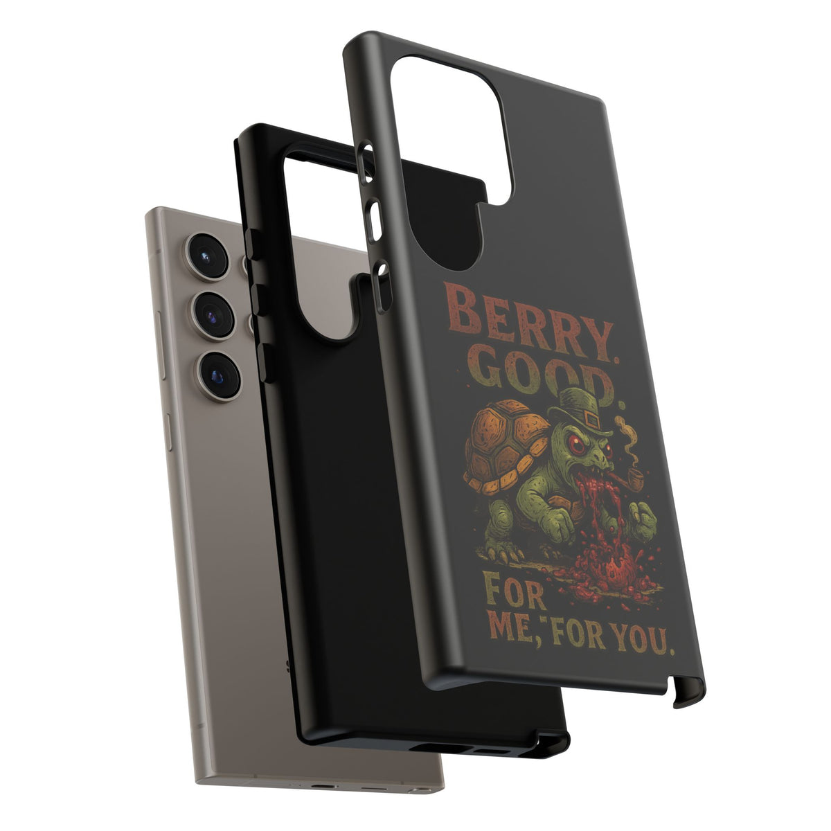 Phone Case — 'Berry Good' Zombie Turtle Graphic Tough Protective Case