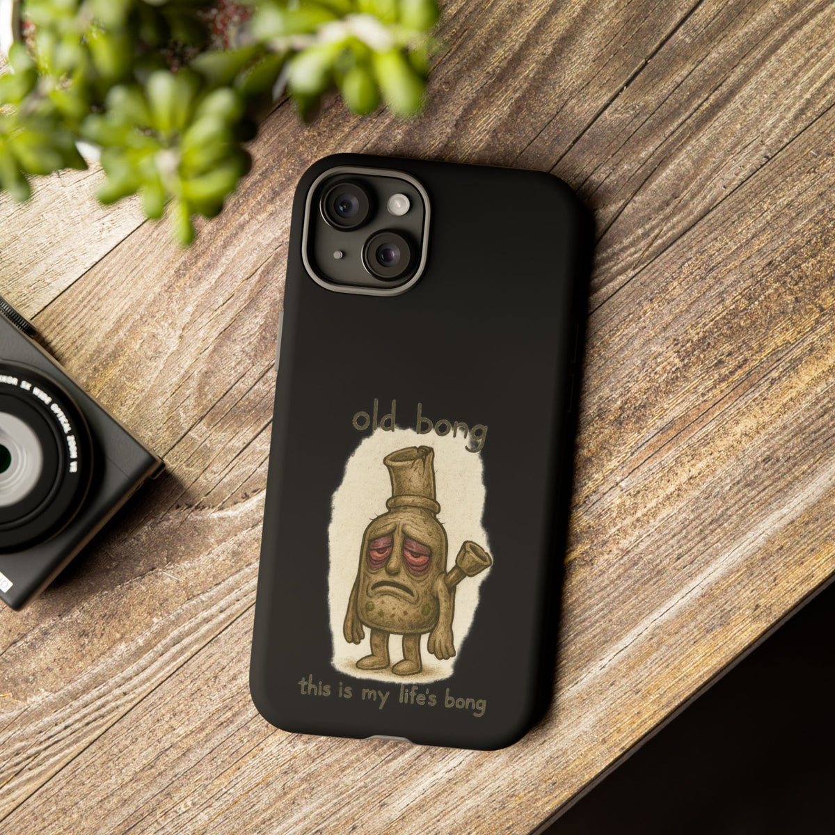 Phone Case — 'Old Bong' Funny Stoner Illustration, "This Is My Life's Bong"
