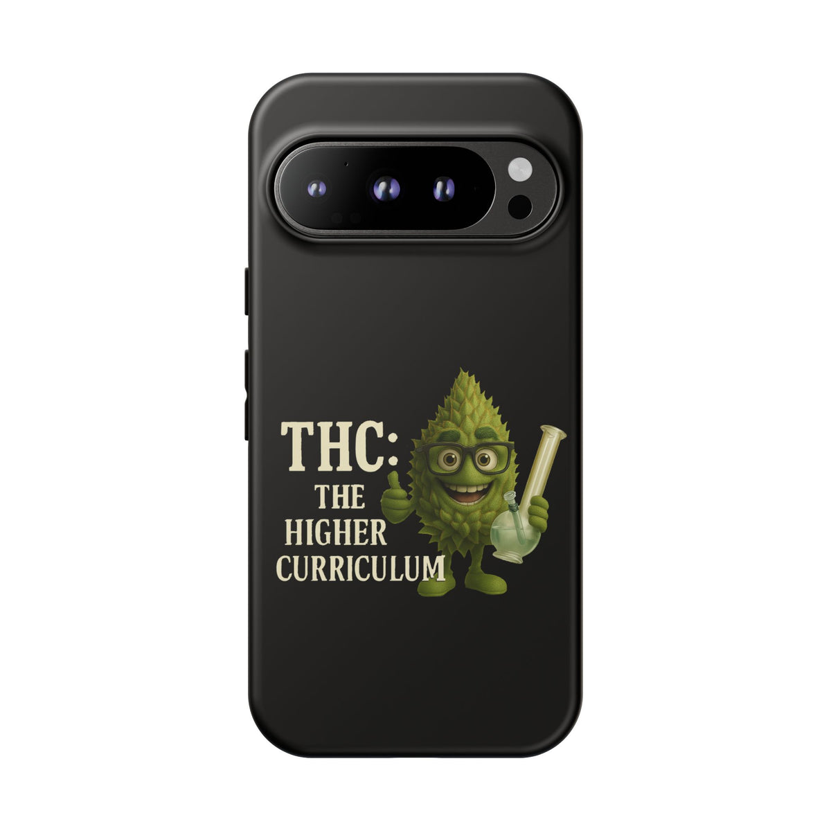 THC The Higher Curriculum Phone Case – Funny Cannabis Nug Cartoon iPhone Case