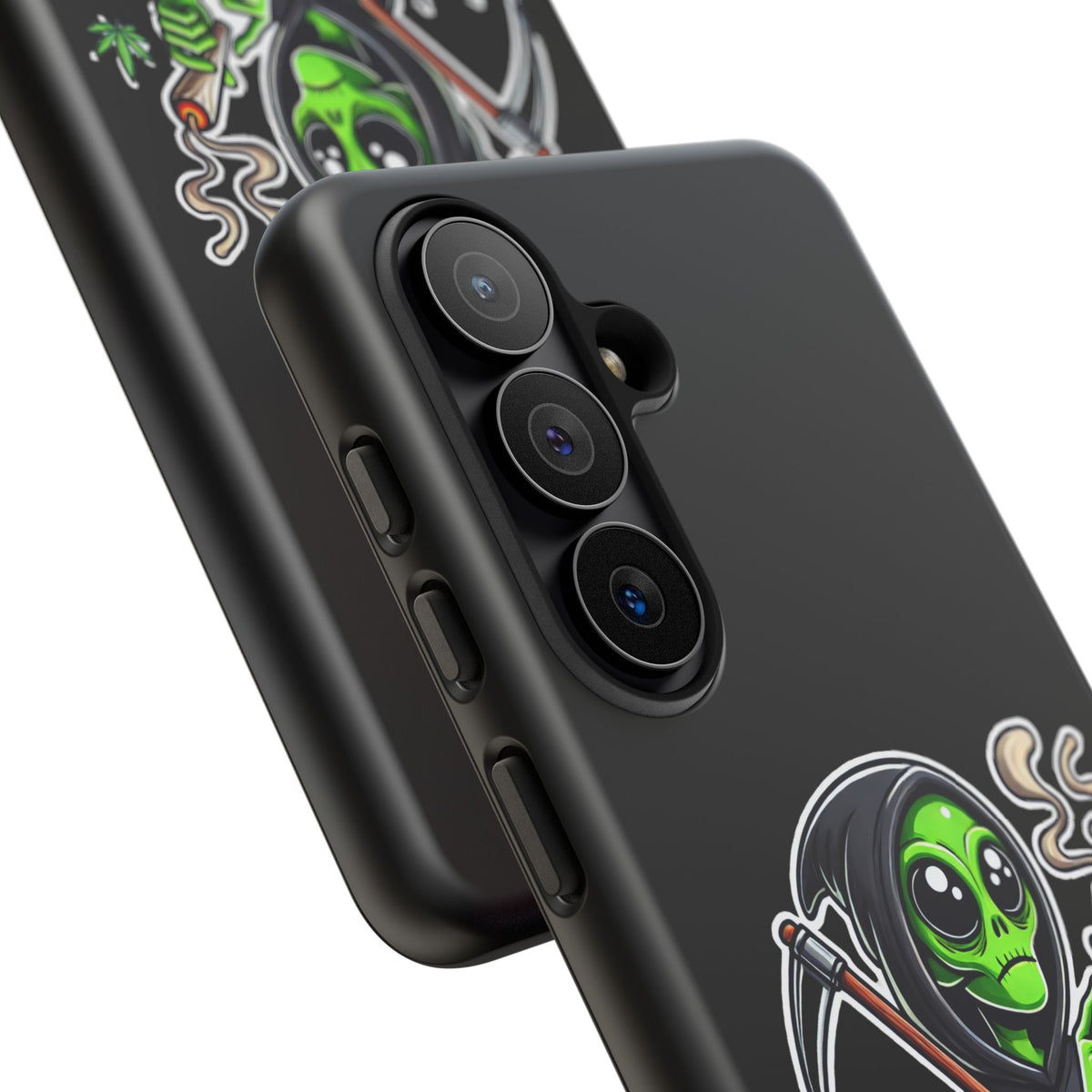 Reaper Alien Phone Case – Cute Grim Reaper Smoking Weed iPhone Case