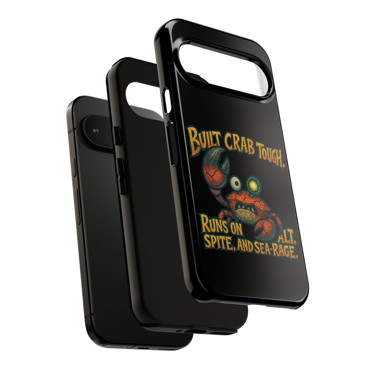 Phone Case - "Built Crab Tough" Funny Crab Graphic Protective Case