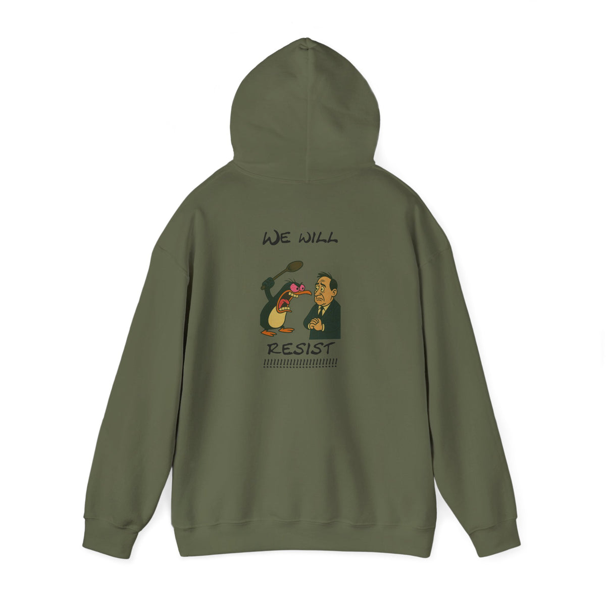 We Will Resist Angry Penguin Hoodie