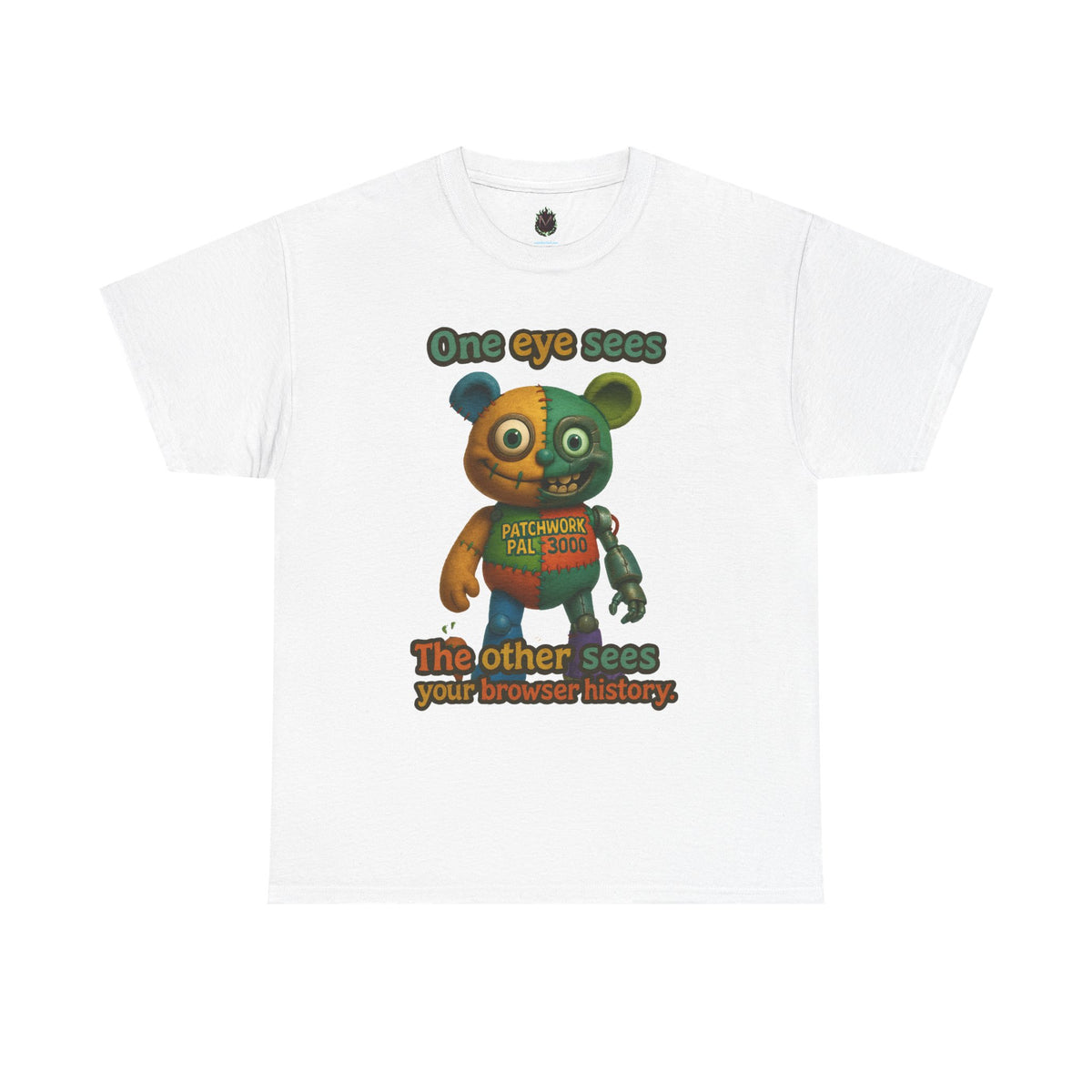 Two-Faced Teddy Bear Tee | One Eye Sees, The Other Sees Your Browser History