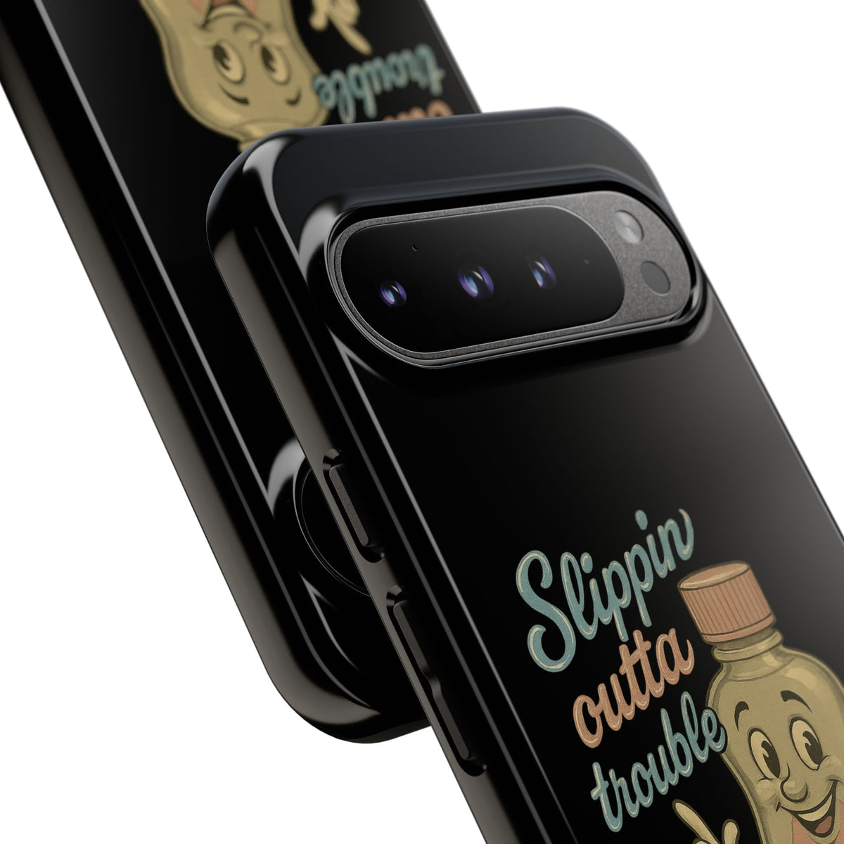 Phone Case — 'Slippin Outta Trouble' Retro Baby Oil Mascot