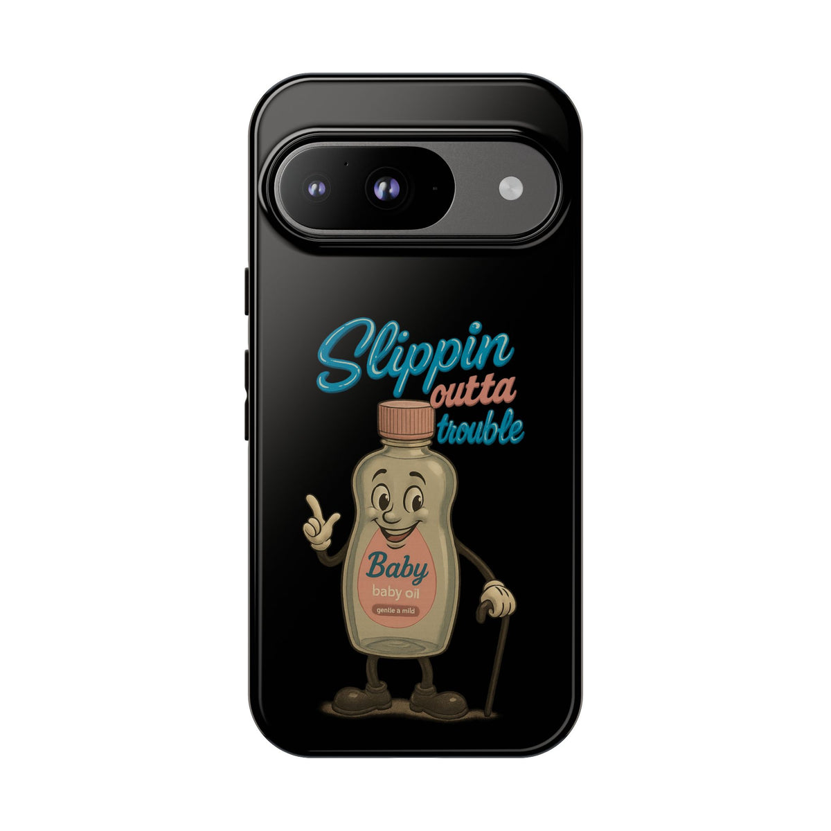 Phone Case — Retro 'Slippin Outta Trouble' Baby Bottle Design