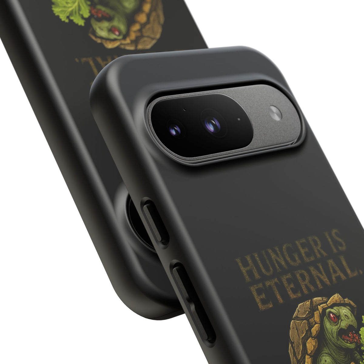 Phone Case — "Hunger Is Eternal, Your Fingers Are Optional" Turtle Monster Design