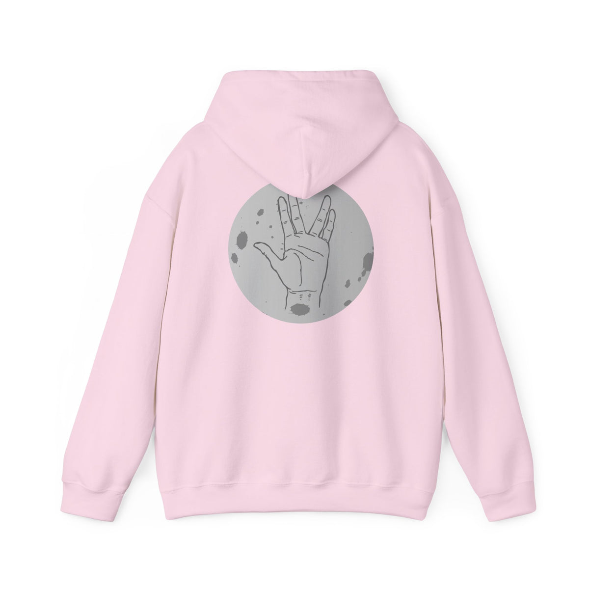 Vulcan Salute Hoodie — Retro Space Hand Graphic Pullover