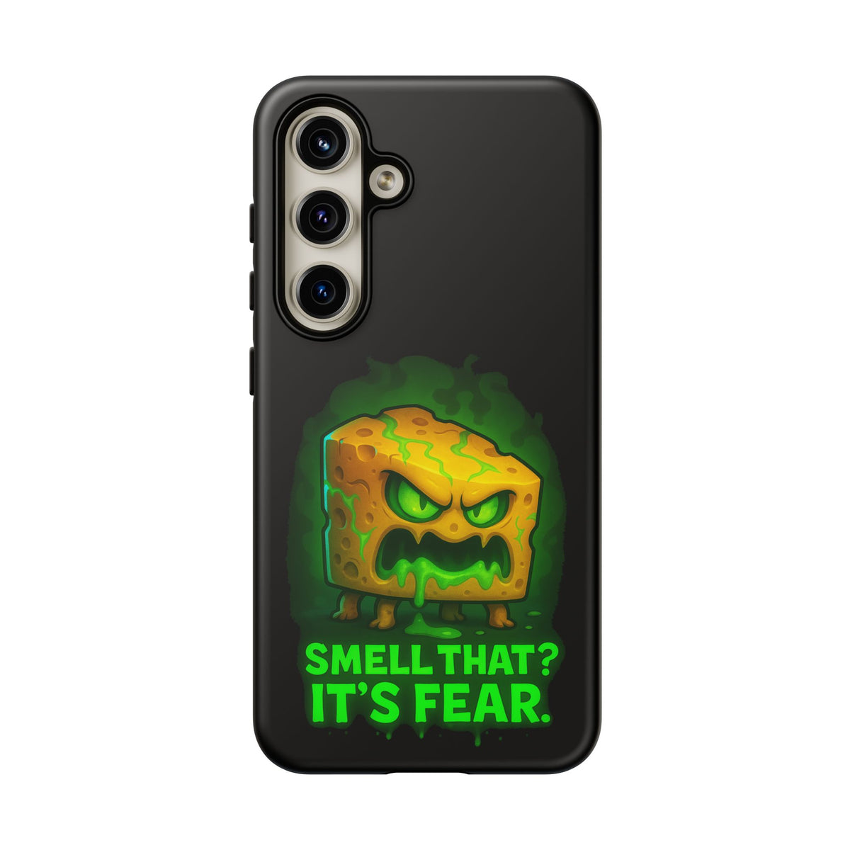 Phone Case — 'Smell That? It's Fear.' Spooky Cheese Monster Protective Case