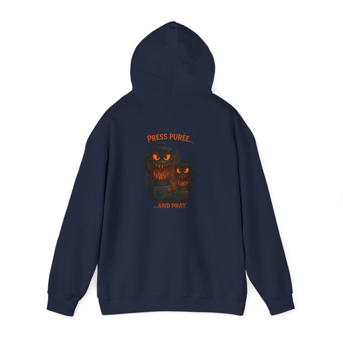 Halloween Hoodie — ‘Press Sneeze and Pray’ Graphic Hooded Sweatshirt