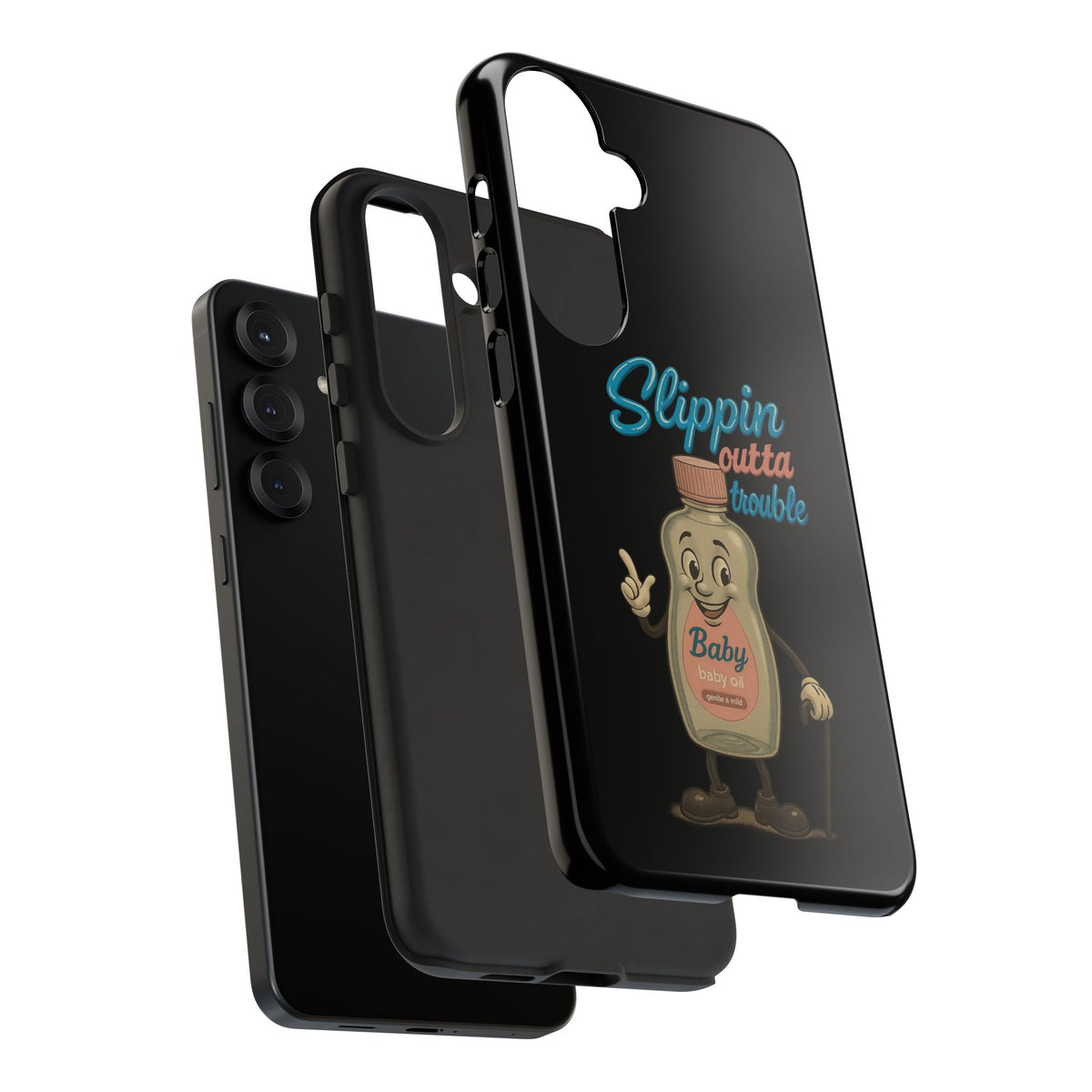 Phone Case — Retro 'Slippin Outta Trouble' Baby Bottle Design