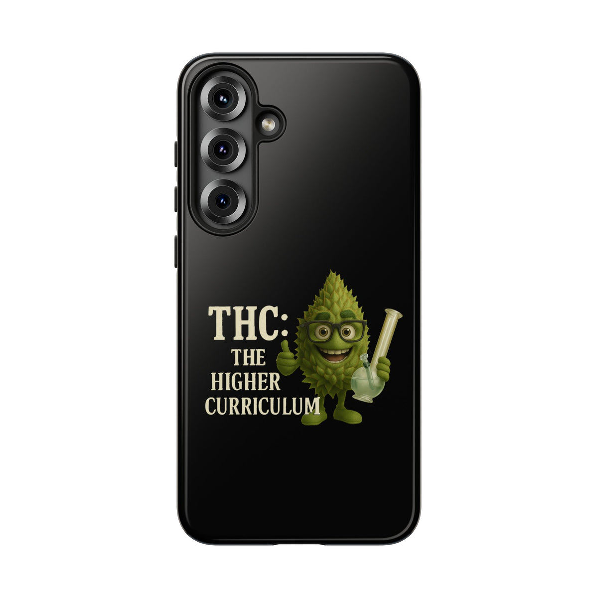 THC The Higher Curriculum Phone Case – Funny Cannabis Nug Cartoon iPhone Case