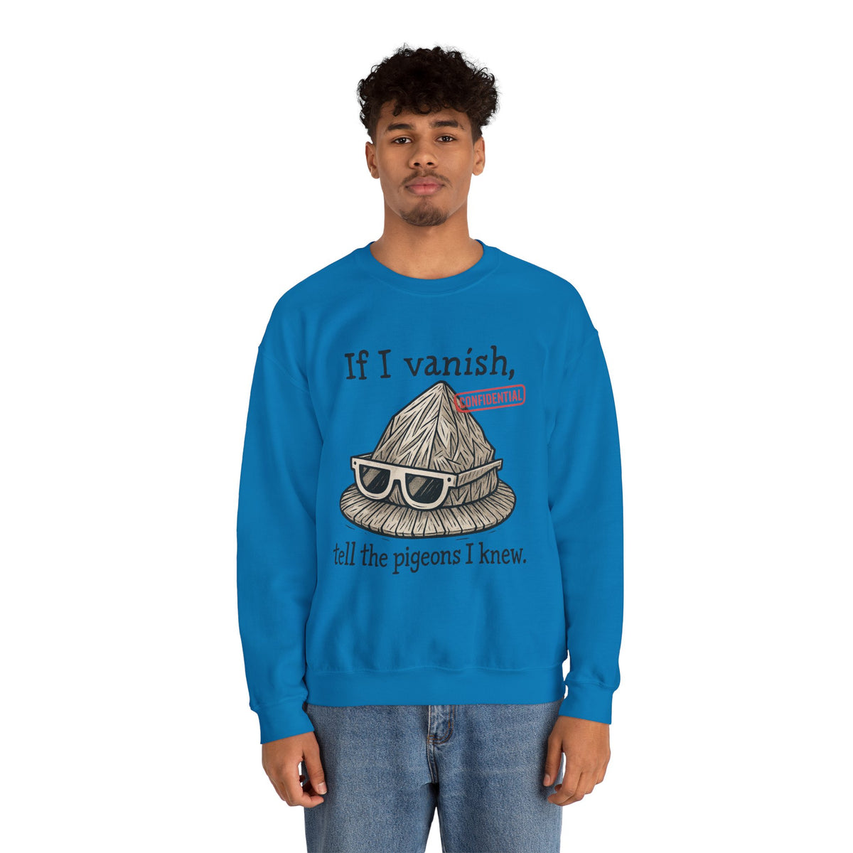 Tell the Pigeons I Knew – Disguised Vanishing Agent Sweatshirt