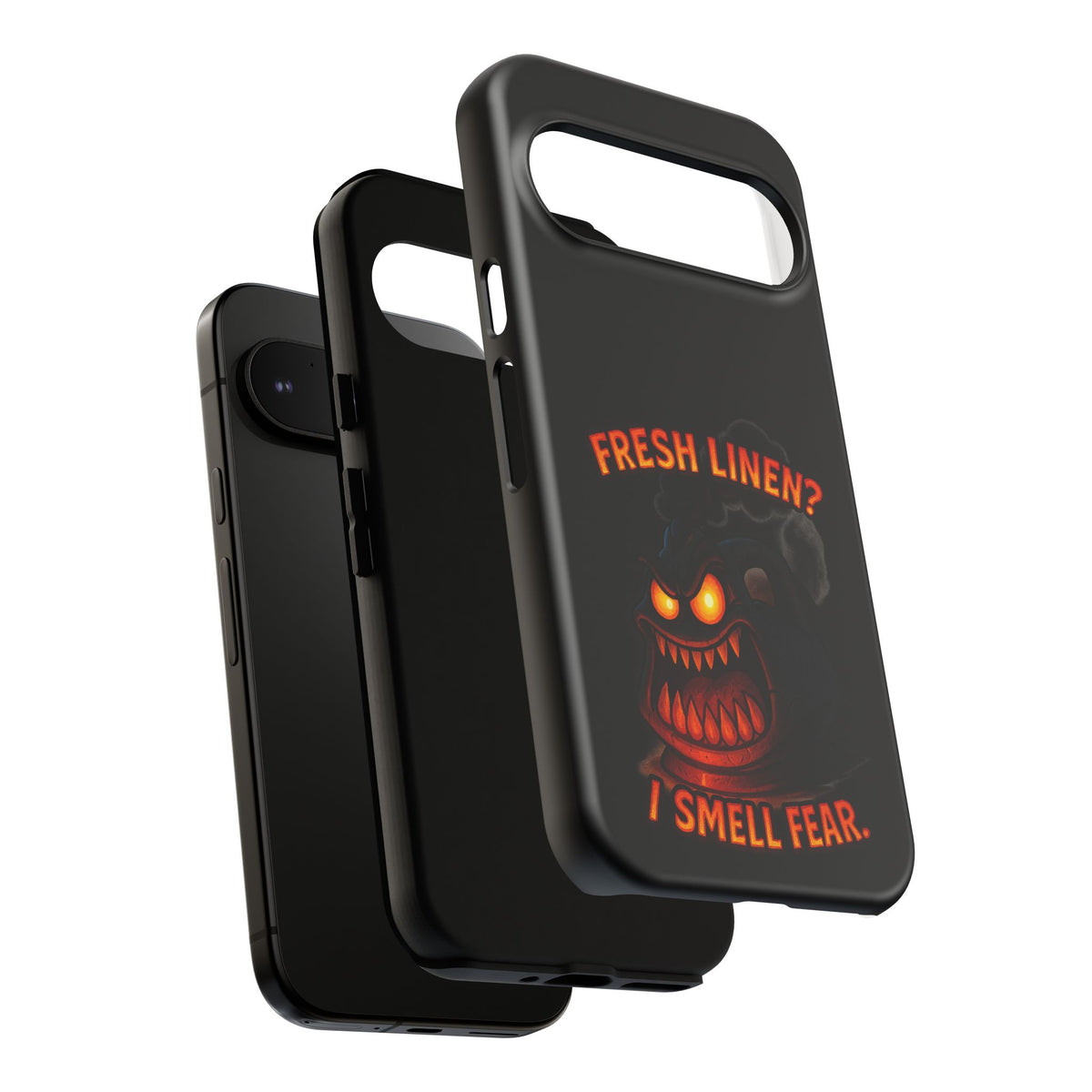 Phone Case — 'Fresh Linen? I Smell Fear.' Spooky Pumpkin Horror Protective Case
