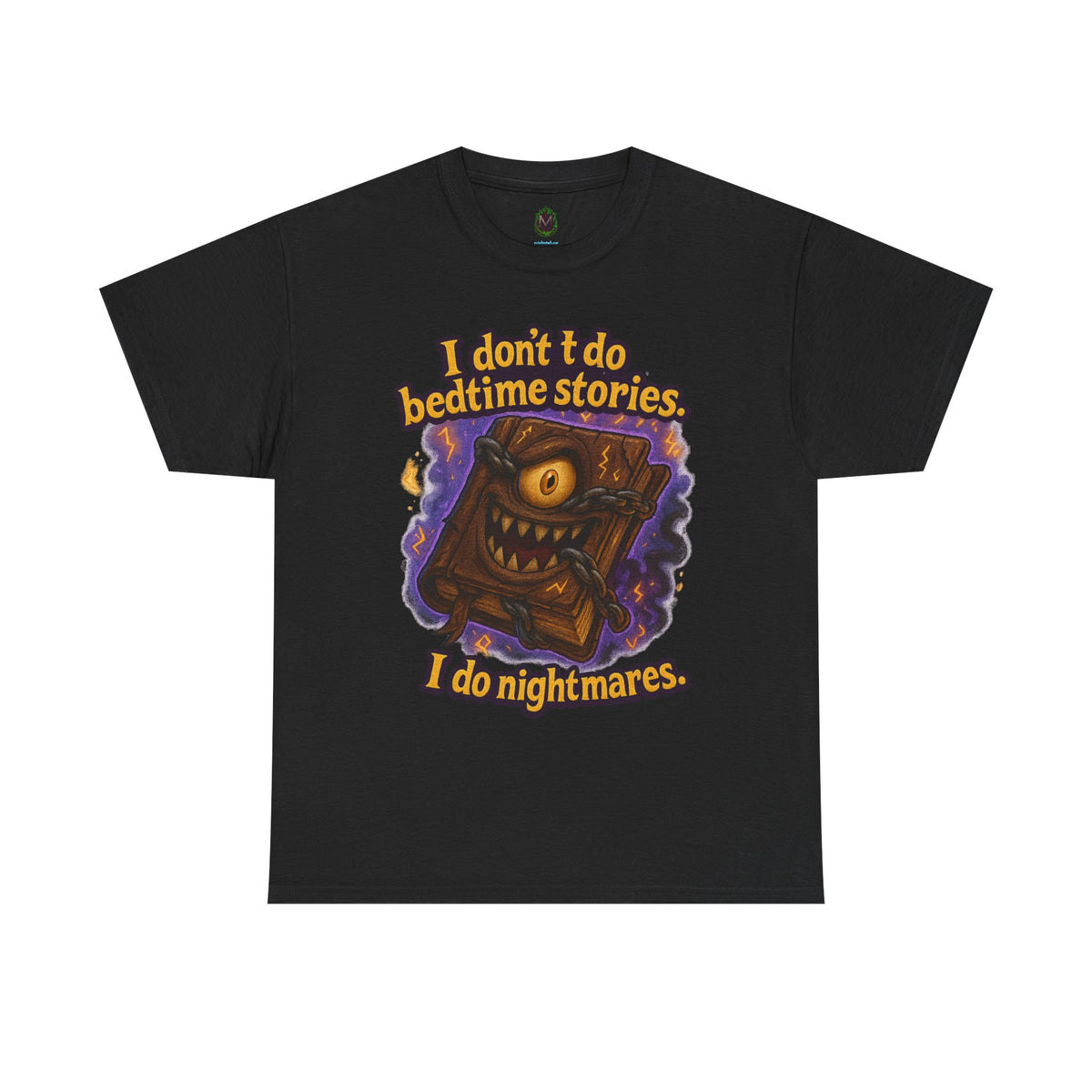 Horror Storybook Tee — "I don't do bedtime stories. I do nightmares."