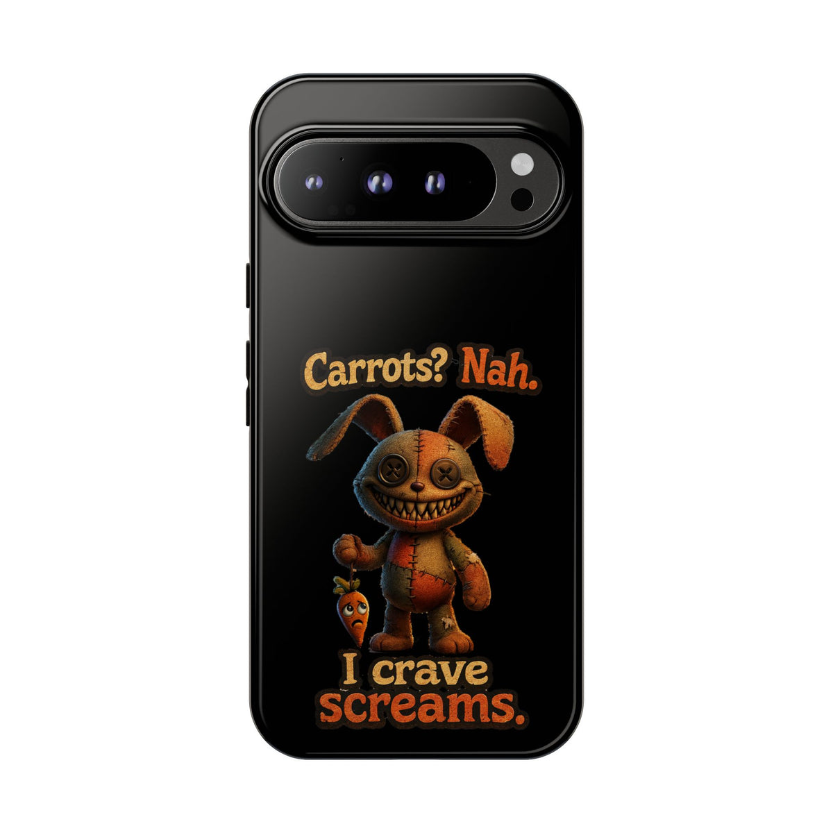 Phone Case — Creepy Bunny "Carrots? Nah. I crave screams." Halloween Horror Design