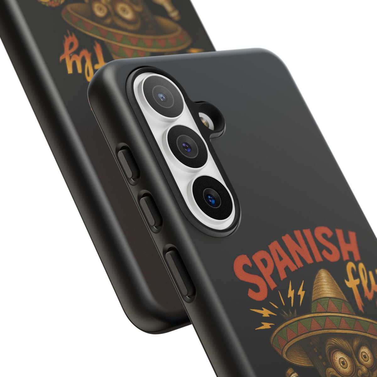 Spanish Fly Tough Phone Case — Retro Skull Sombrero Design