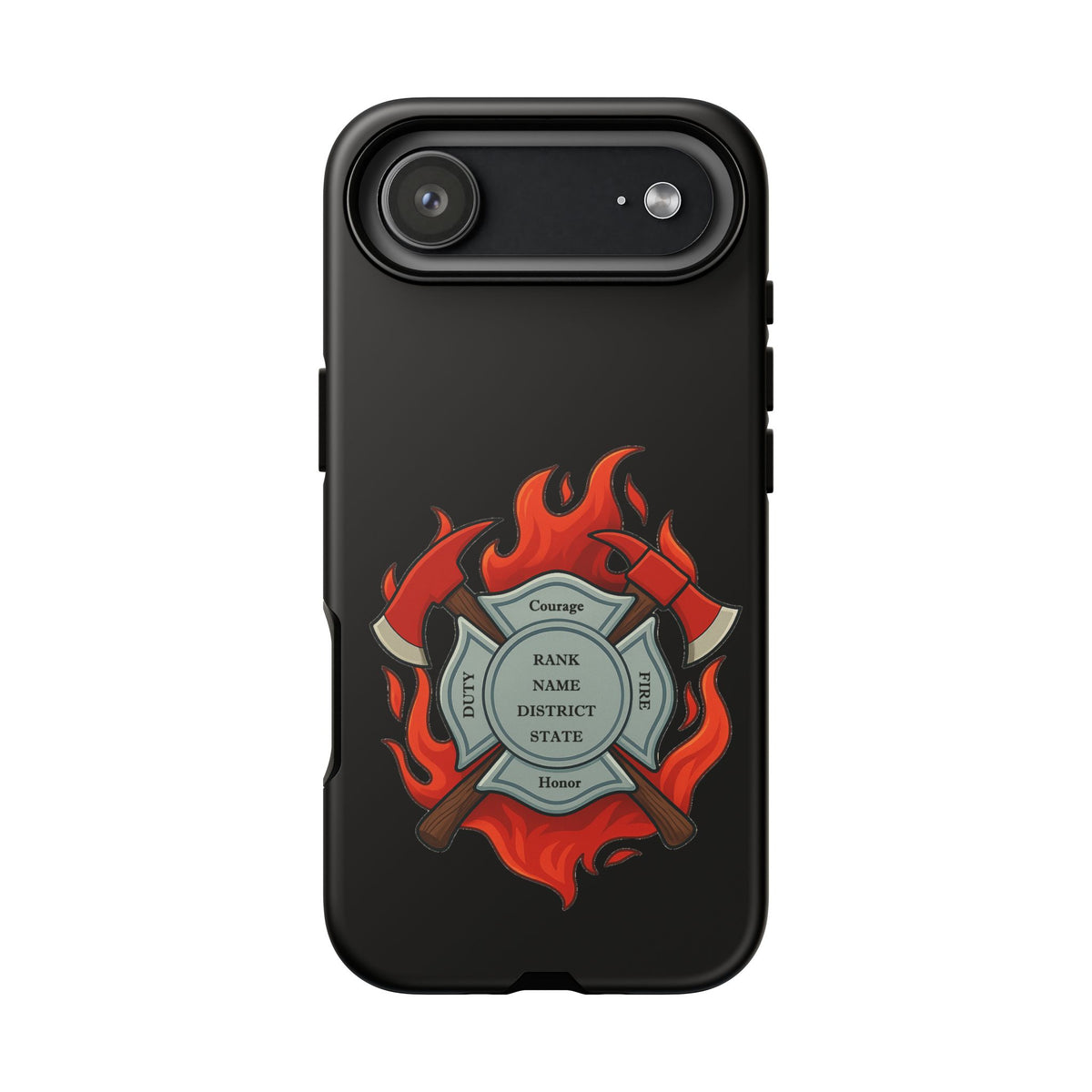 Firefighter Maltese Cross Phone Case — Custom Rank/Name/District Design