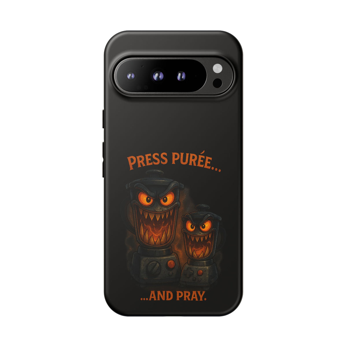 Phone Case - 'Press Purée...and Pray' Halloween Horror Protective Cover