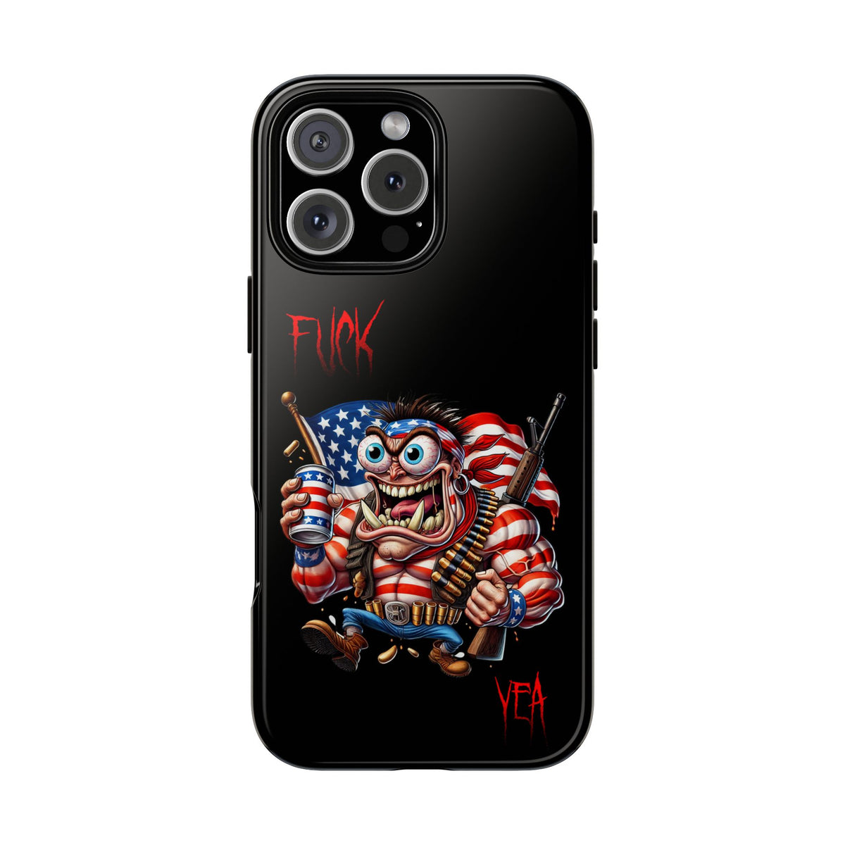 Patriotic Madman Phone Case — 'Funk Yea' USA Flag Tough Case