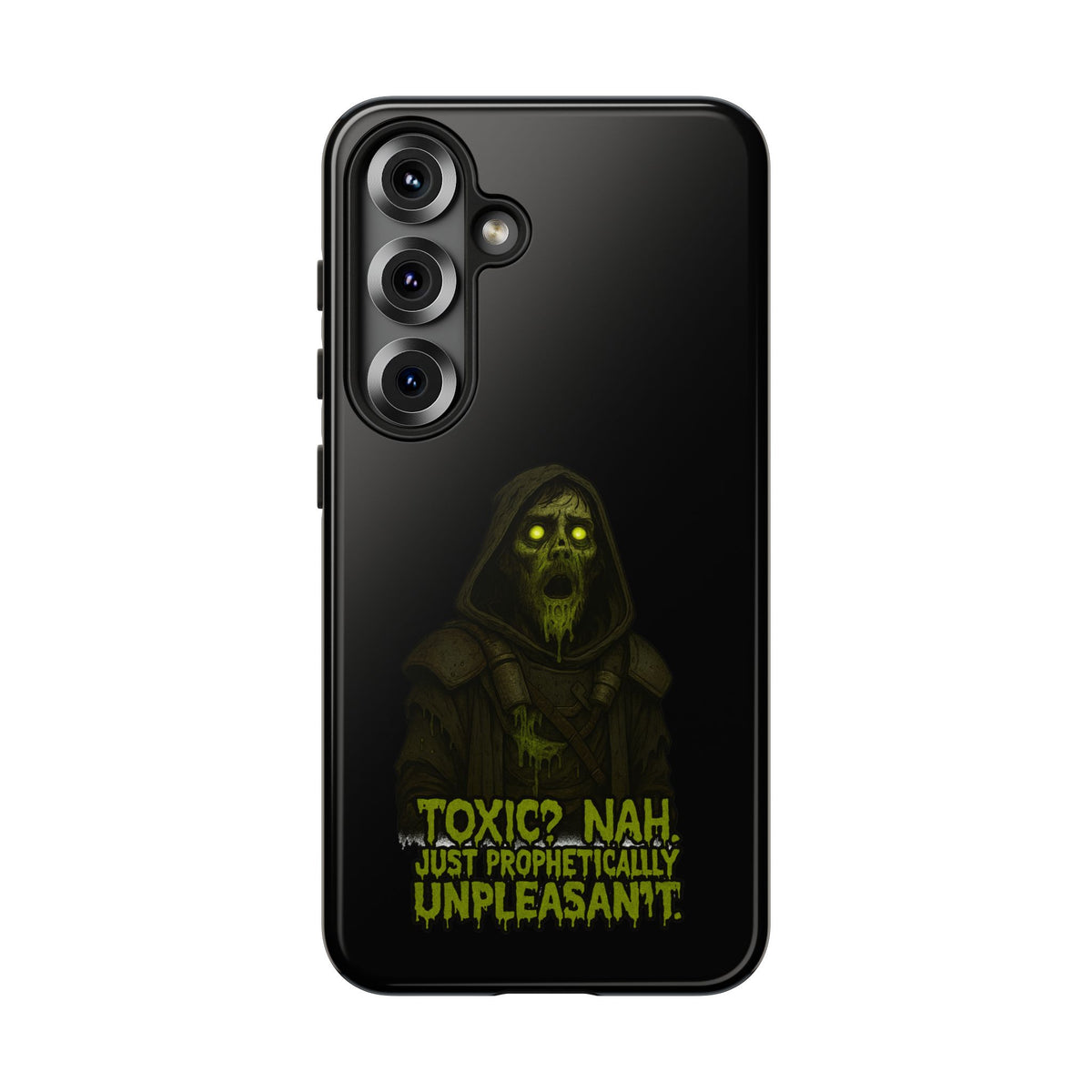 Phone Case — 'Toxic? Nah, Just Prophetically Unpleasant' Neon Grim Reaper Protective Cover