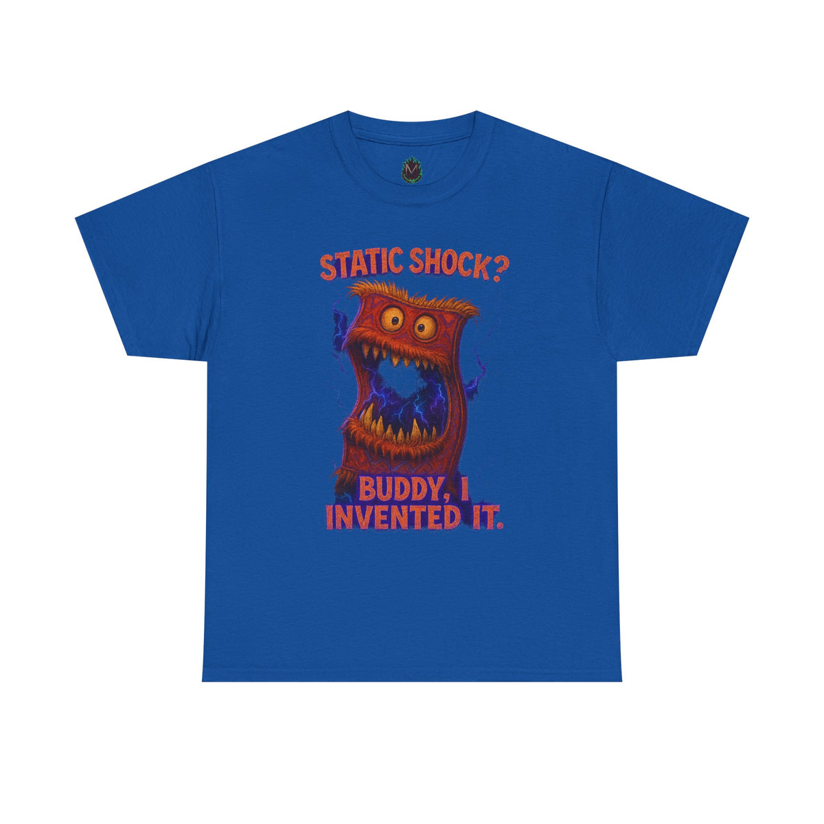 Static Shock? Buddy I Invented It T-Shirt | Retro Monster Graphic