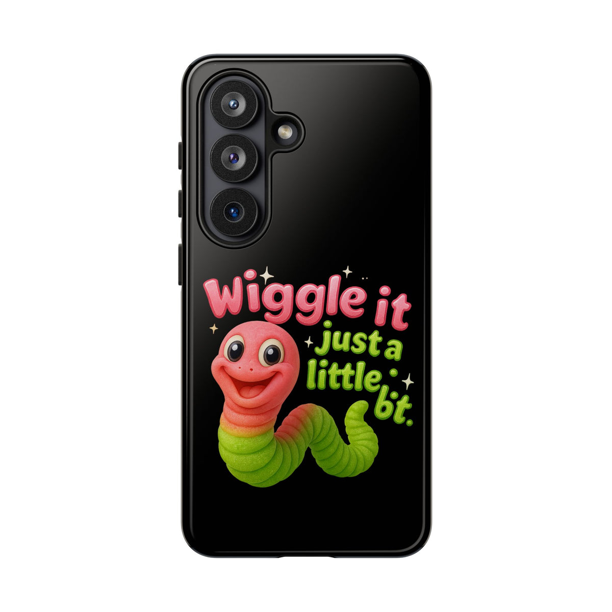 Wiggle It Worm Phone Case — Cute Pink & Green Cartoon iPhone Cover