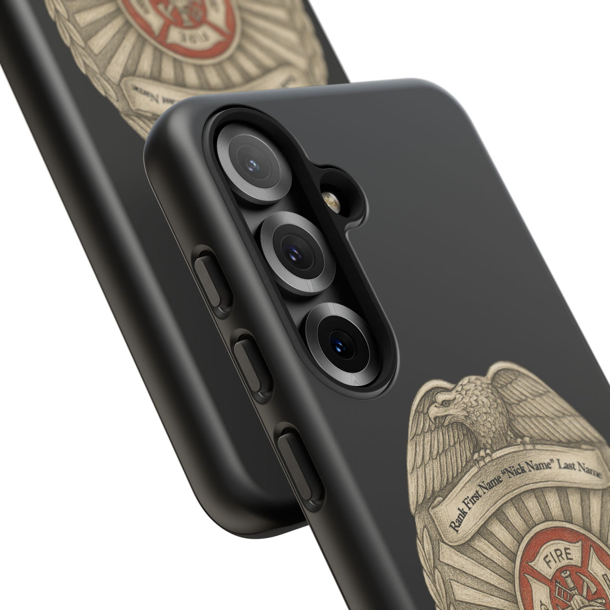 Firefighter Badge Phone Case – Personalized Dept. Emblem Tough Case