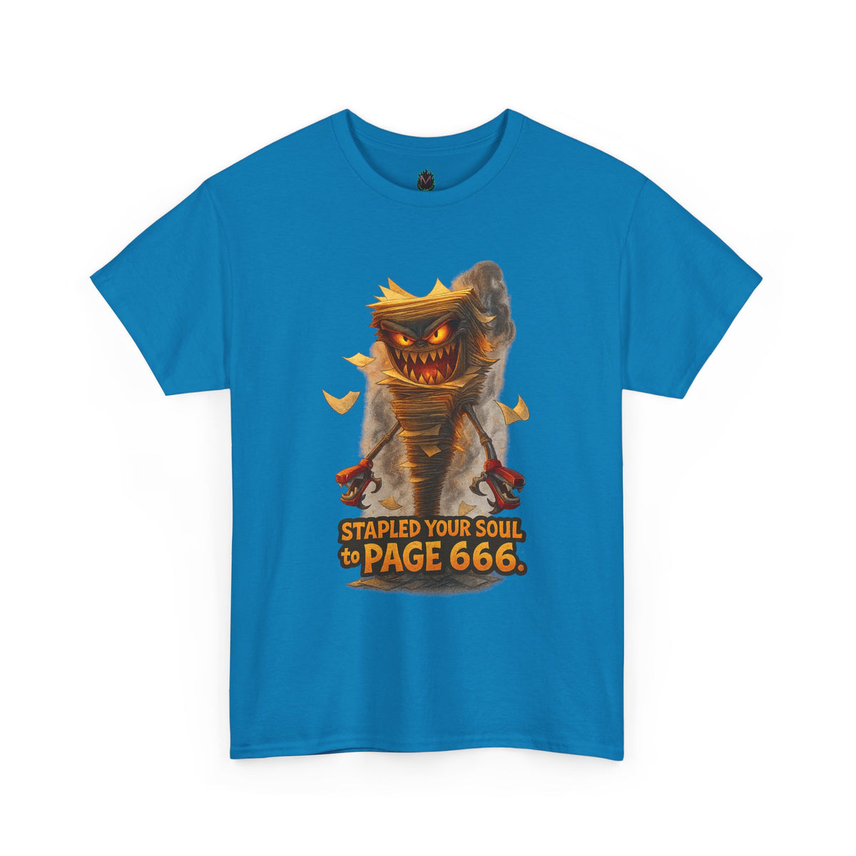 Stapled Your Soul to Page 666 T-Shirt | Demon Book Horror Tee