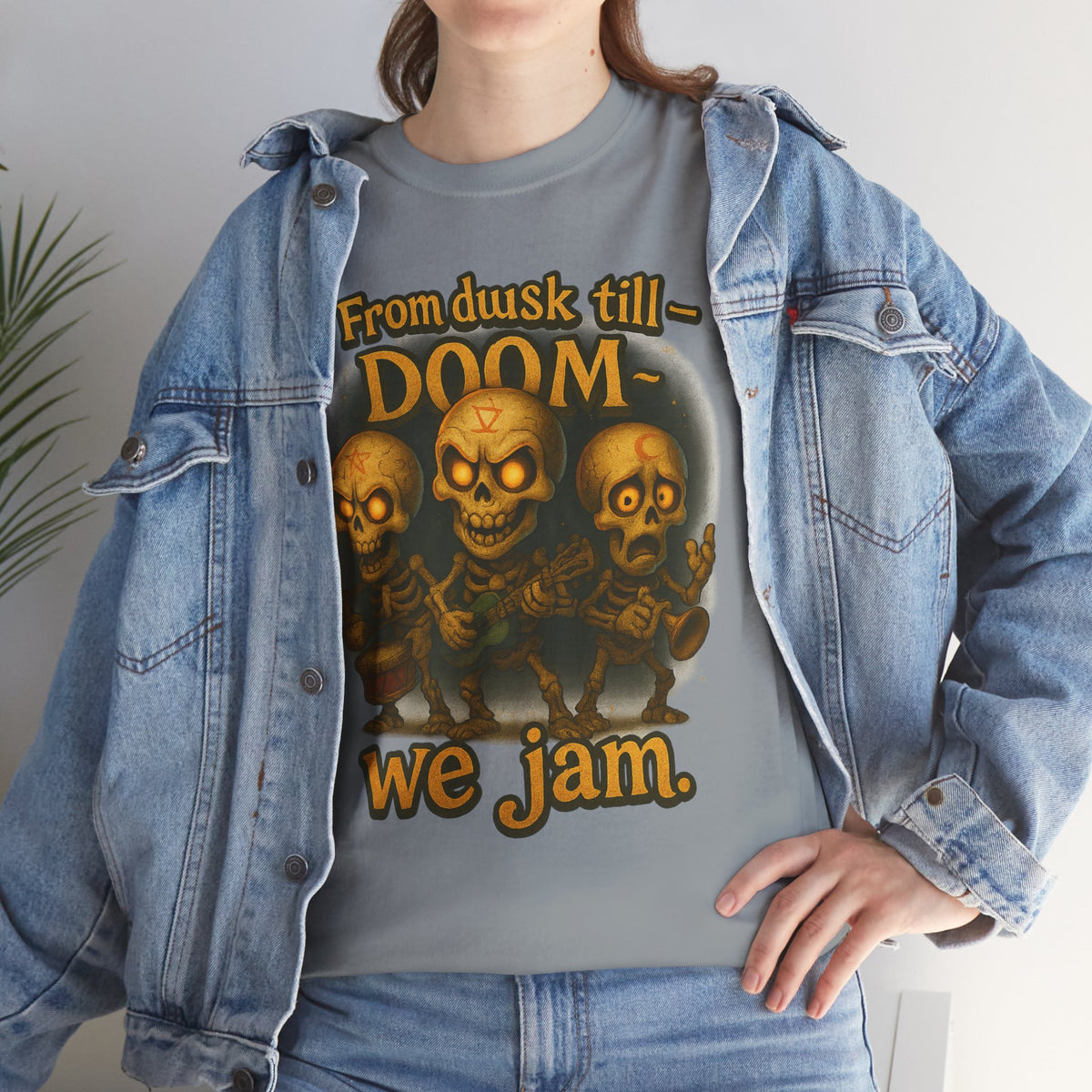From Dusk Till Doom we jam Tee | Skull Band Graphic T-Shirt