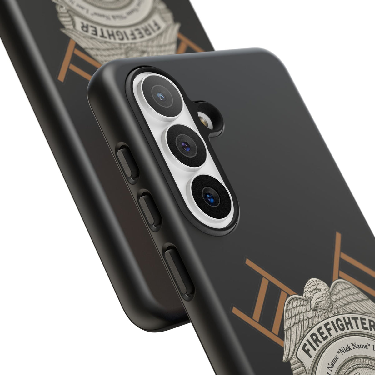 Firefighter Badge Tough Phone Case — Firefighter Helmet & Ladders Protective Case