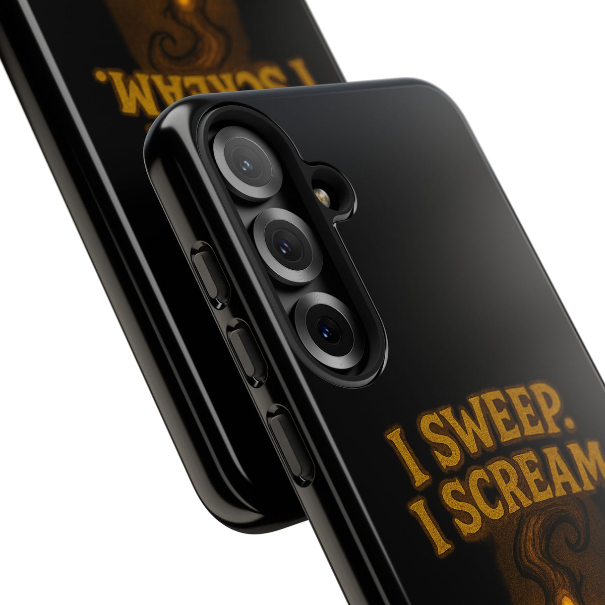 Phone Case — "I Sweep. I Scream. I Smile in That Order." Halloween Horror Design