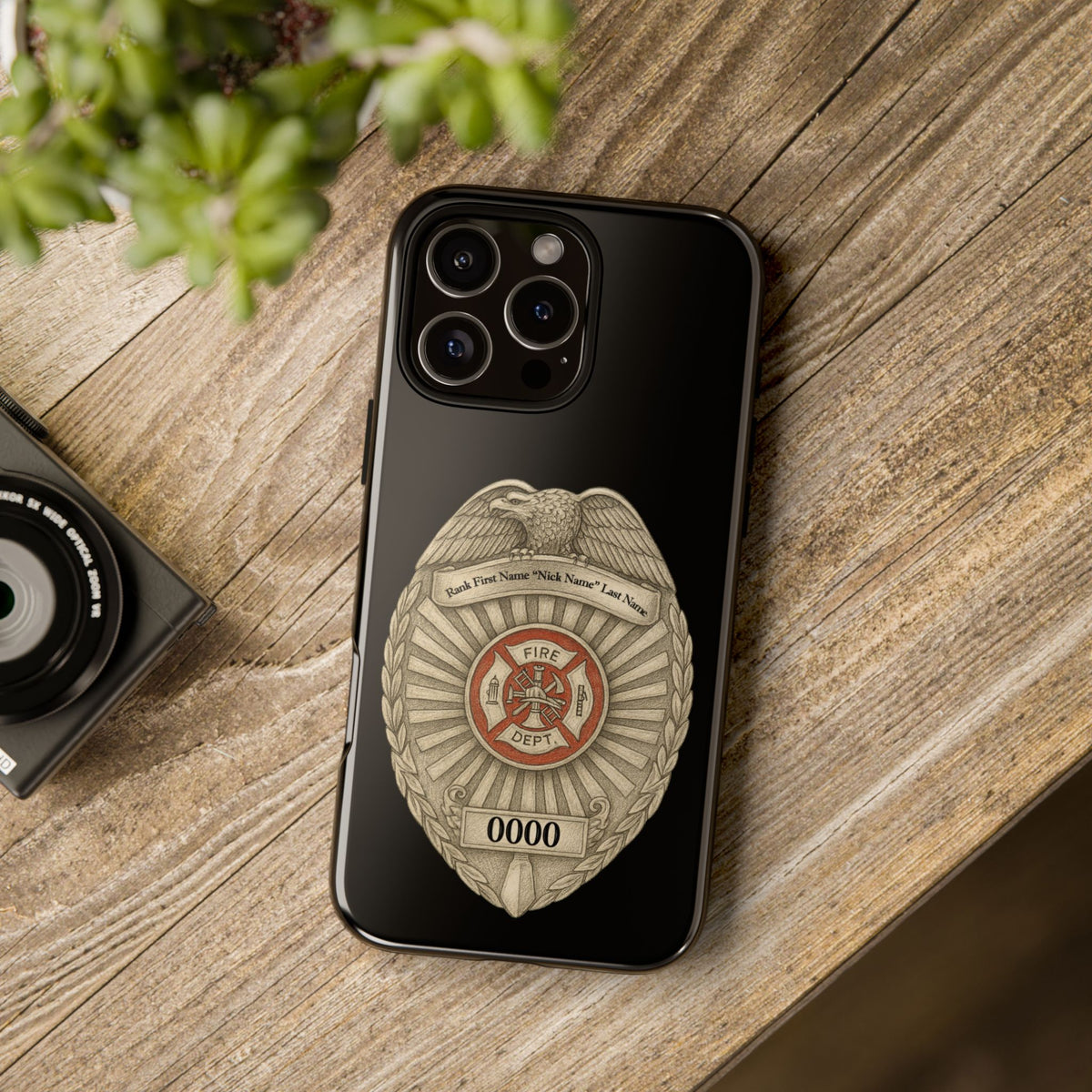 Firefighter Badge Phone Case – Personalized Dept. Emblem Tough Case