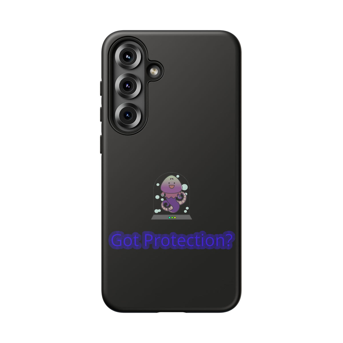 Phone Case — 'Got Protection?' Cute Purple Alien Anti-Shock Protective Cover