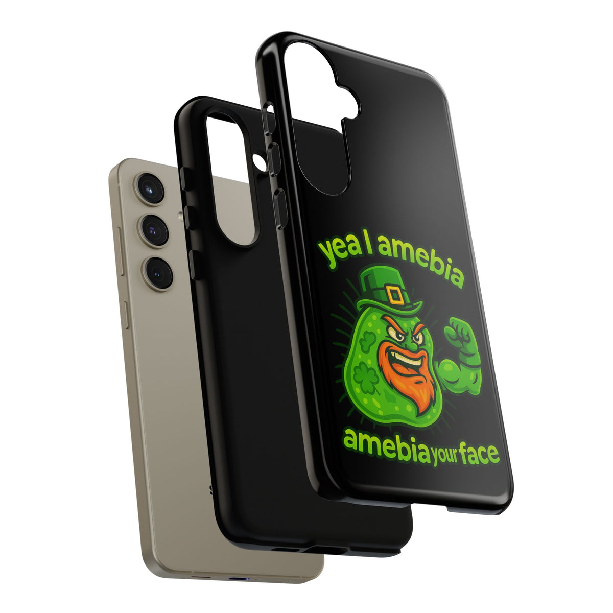 Phone Case – “Yea I Amebia, Amebia Your Face” St. Patrick’s Day Funny Amoeba Design