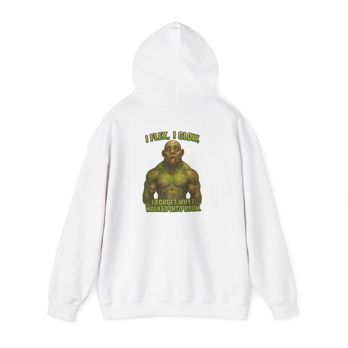 Hulk Gym Hoodie — I Flex Funny Muscle Meme Hoodie