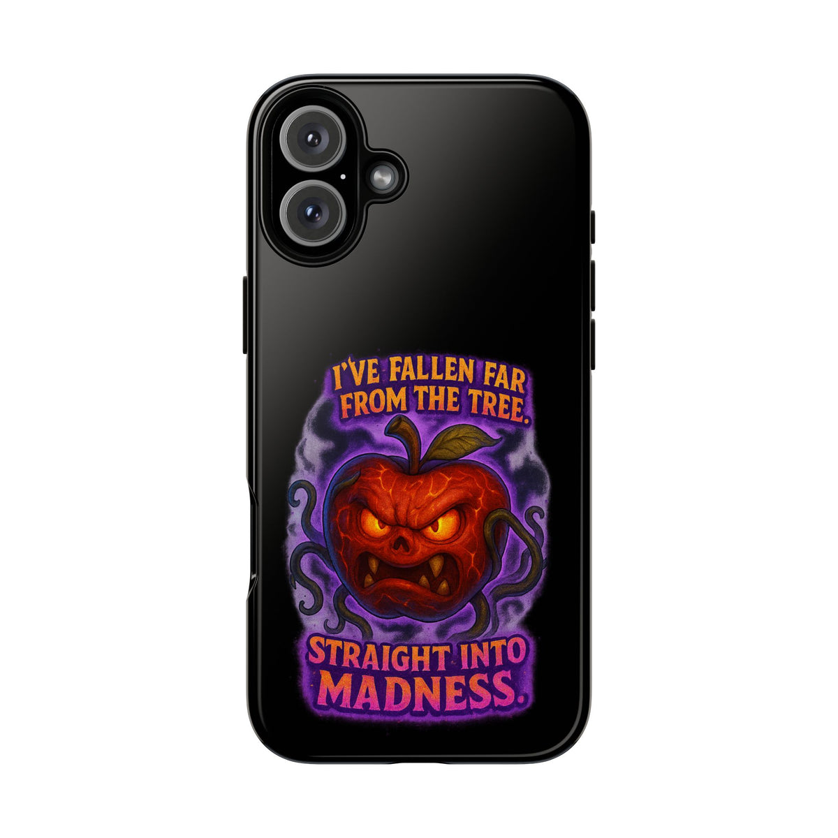 Phone Case — 'I've Fallen Far From the Tree, Straight Into Madness' Pumpkin Horror Design